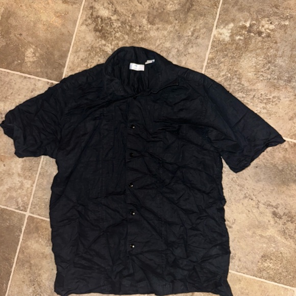 Casaluna Other - Black Short Sleeve Button-Up Shirt